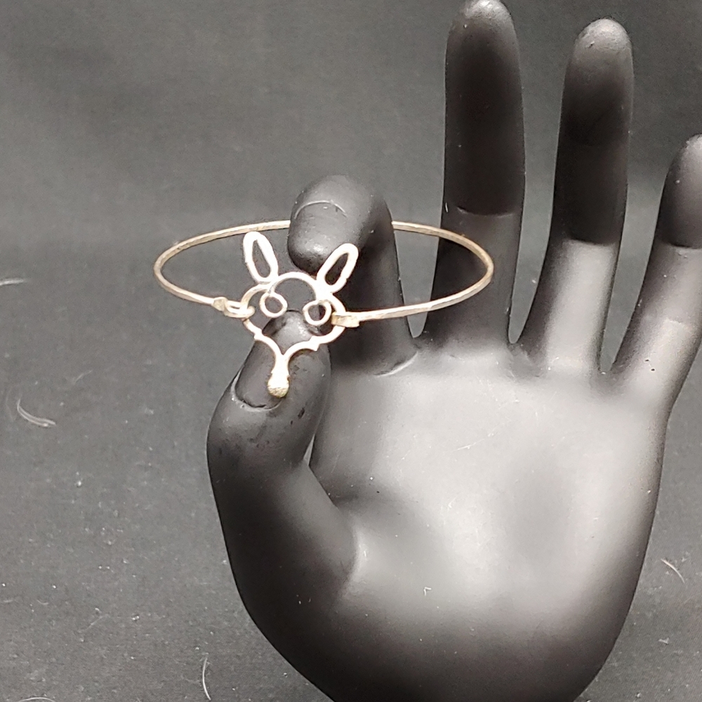 Artisan Sterling Silver Wore Fox Bracelet